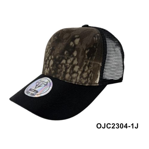 Gorra drill malla camuflada de bosque Negro 2 Ref.OJC2304-1J