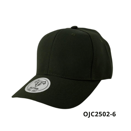 Gorra en drill lino 6 paneles broche plástico Verde Militar Ref.OJC2502-6