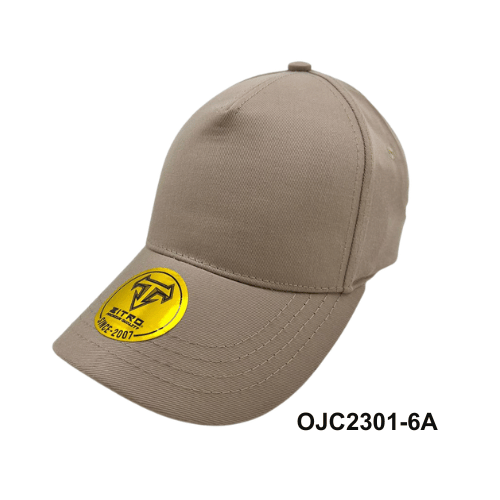 Gorra Drill en lino y algodón 5 paneles Beige Ref.OJC2301-6A