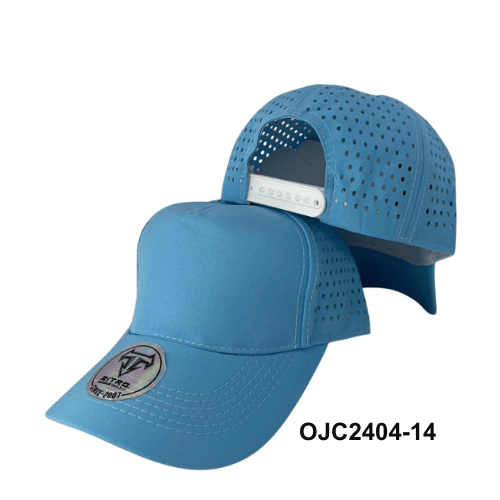 Gorra drill microperforada 5 paneles Azul Celeste Ref.OJC2404-14