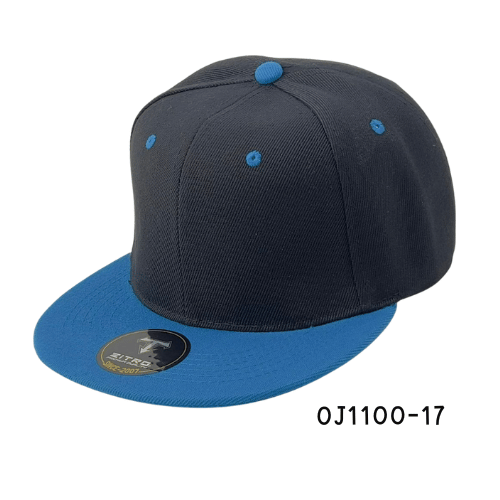 Gorra plana acrílica snapback Negro Azul Ref.OJ1100-17
