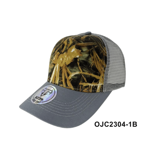 Gorra drill malla camuflada de bosque Gris Ref.OJC2304-1B