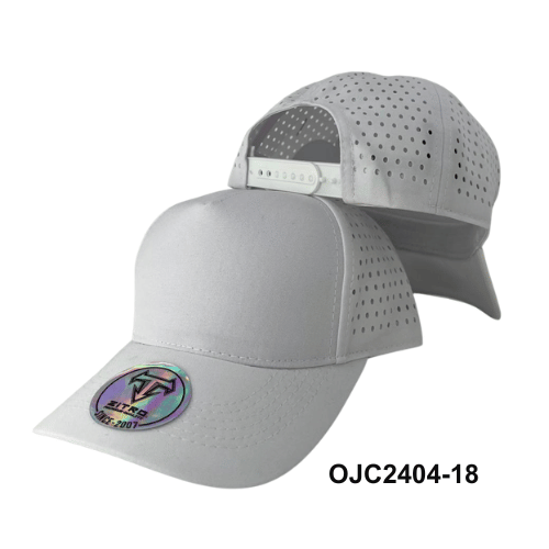 Gorra drill microperforada 5 paneles Blanco Ref.OJC2404-18