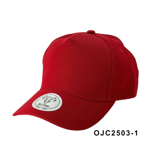 Gorra drill premium tipo escalera 5 paneles Rojo Ref.OJC2503-1