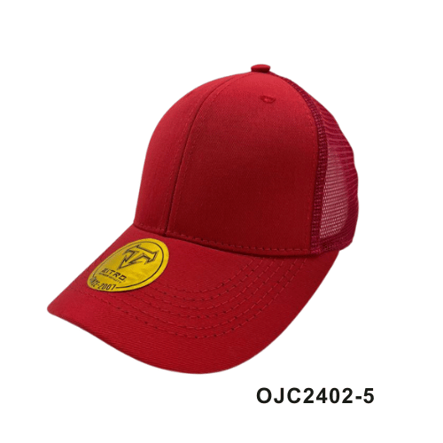 Gorra drill malla 6 paneles Rojo Ref.OJC2402-5