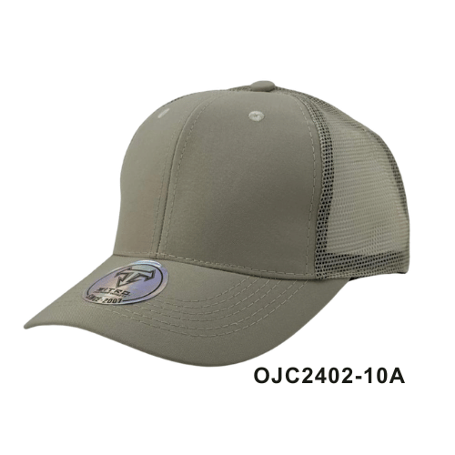 Gorra drill malla 6 paneles Beige 2 Ref.OJC2402-10Aa