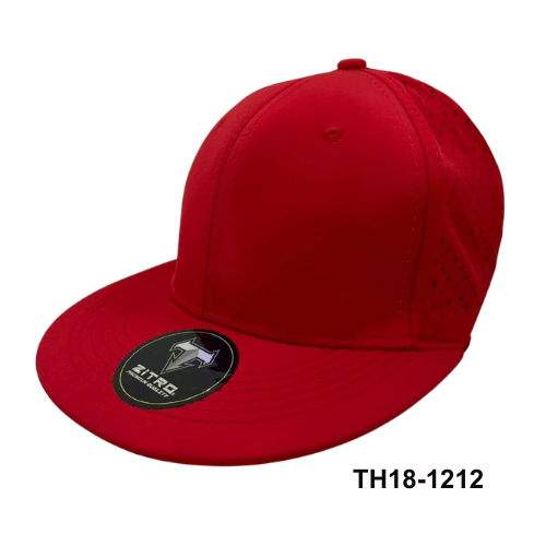 Gorra Microperforada Visera Plana Rojo Ref.TH18-1212