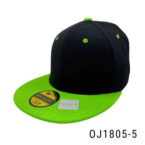 Gorra plana broche metálico Negro-Verde Ref.OJ1805-5