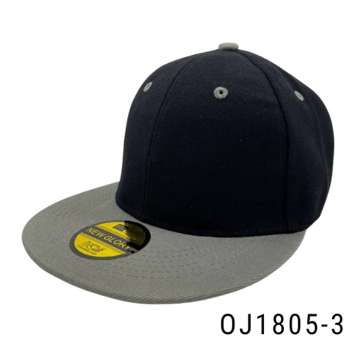 Gorra plana broche metálico Negro - Gris Ref.OJ1805-3