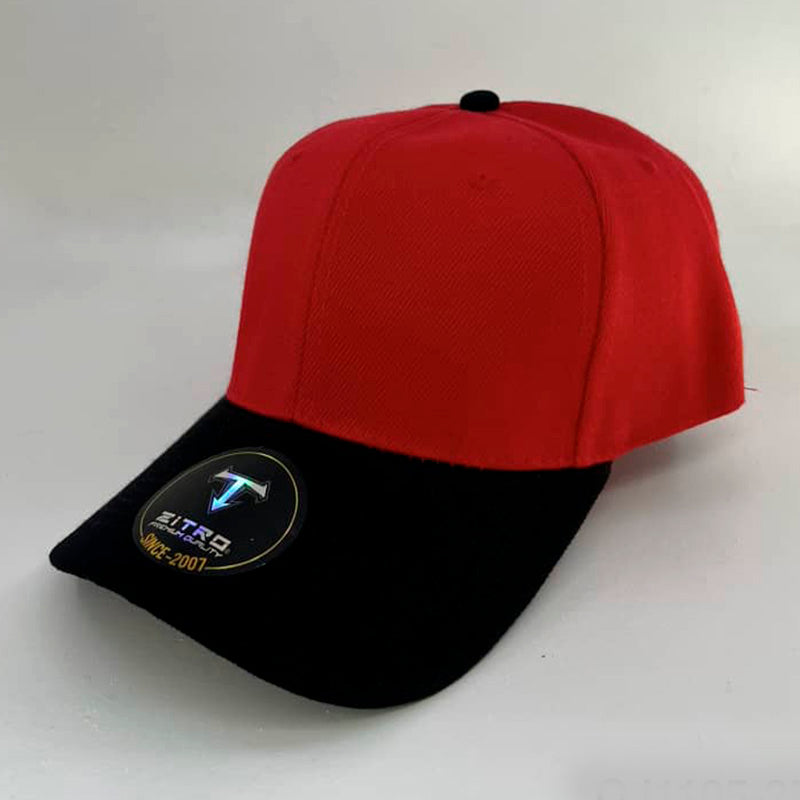 Gorra Acrílica Roja con Negro