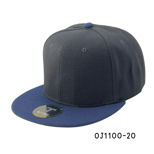 Gorra plana acrílica snapback Negro-Azul Ref.OJ1100-20