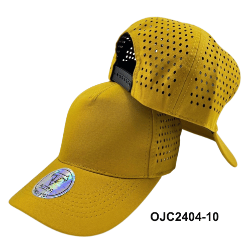 Gorra drill microperforada 5 paneles Amarillo Mostaza Ref.OJC2404-10