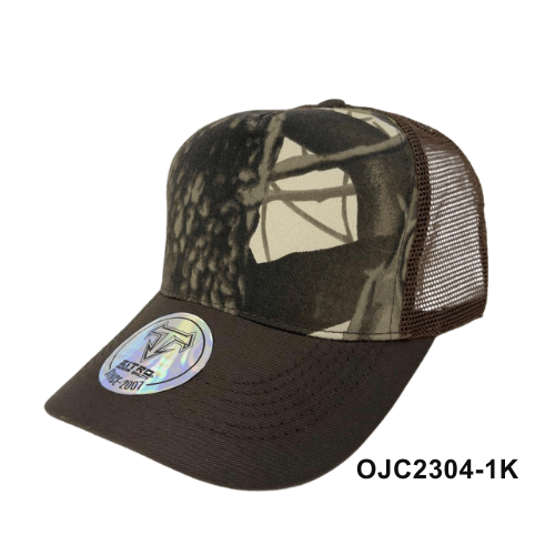 Gorra drill malla camuflada de bosque Marron 2 Ref.OJC2304-1K