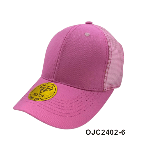 Gorra drill malla 6 paneles Rosa Ref.OJC2402-6