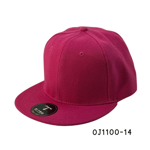 Gorra plana acrílica snapback Vinotinto Ref.OJ1100-14