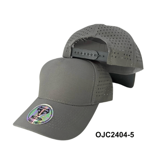 Gorra drill microperforada 5 paneles Gris 3 Ref.OJC2404-5