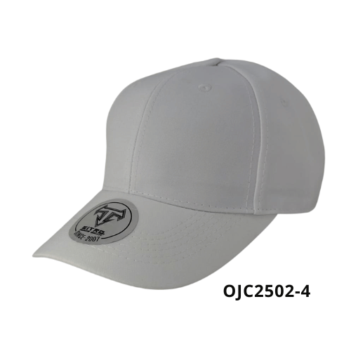 Gorra en drill lino 6 paneles broche plástico Blanco Ref.OJC2502-4