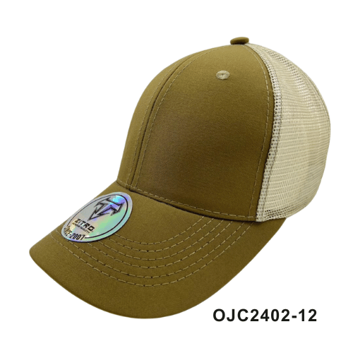 Gorra drill malla 6 paneles Beige Ref.OJC2402-12