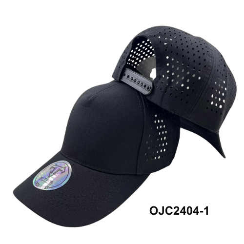 Gorra drill microperforada 5 paneles Negro Ref.OJC2404-1