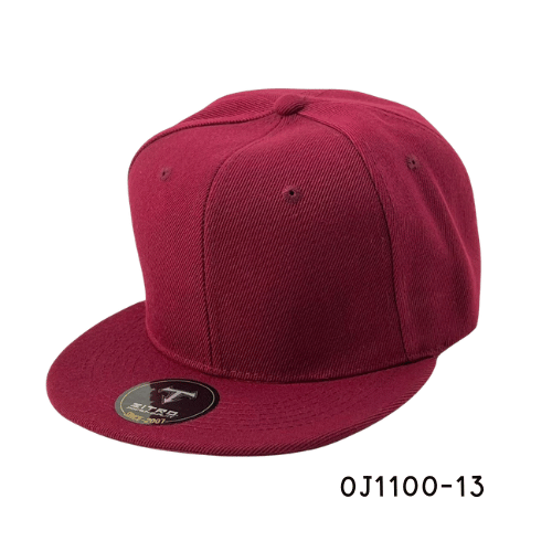 Gorra plana acrílica snapback Vinotinto 1 Ref.OJ1100-13