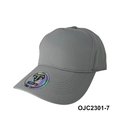 Gorra Drill en lino y algodón 5 paneles Gris Claro Ref.OJC2301-7
