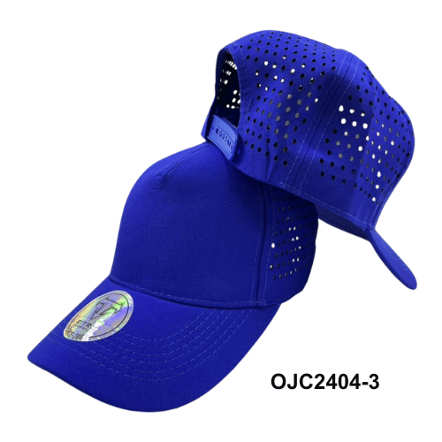 Gorra drill microperforada 5 paneles Azul 2 Ref.OJC2404-3