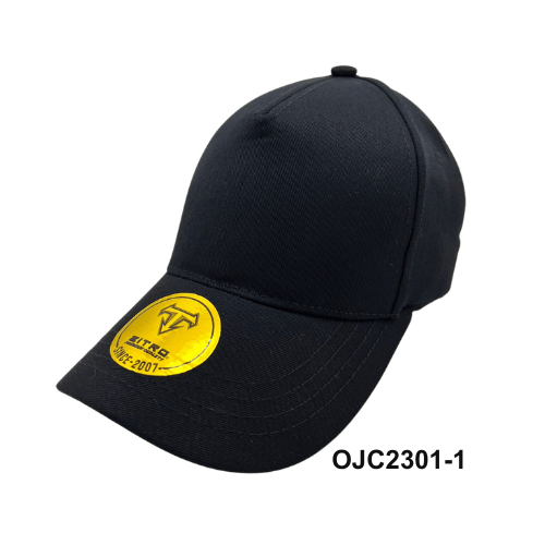 Gorra Drill en lino y algodón 5 paneles Negro 1 Ref.OJC2301-1