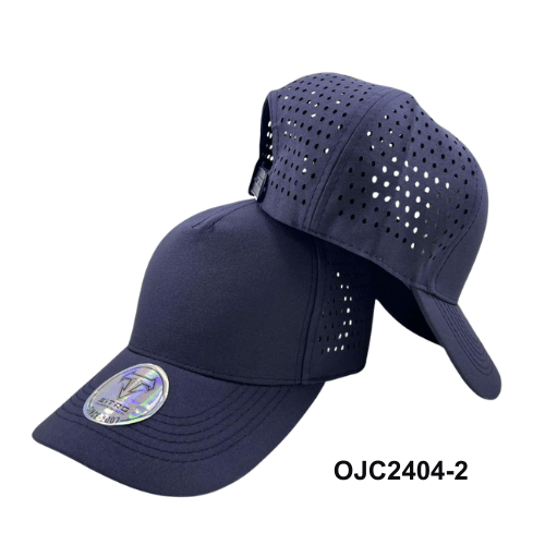 Gorra drill microperforada 5 paneles Azul Marino Ref.OJC2404-2