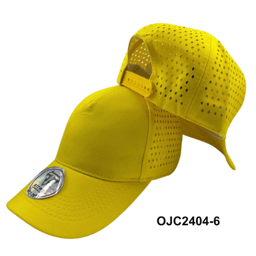 Gorra drill microperforada 5 paneles Amarillo Ref.OJC2404-6