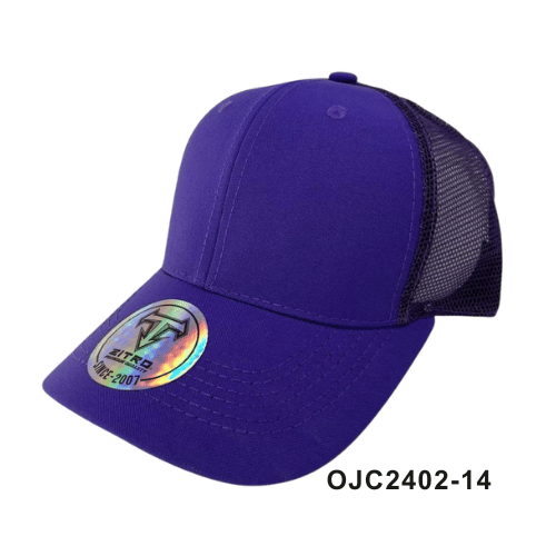 Gorra drill malla 6 paneles Azul Rey Negro Ref.OJC2402-14