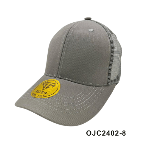 Gorra drill malla 6 paneles Gris Ref.OJC2402-8