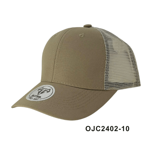 Gorra drill malla 6 paneles Beige 2 Ref.OJC2402-10A