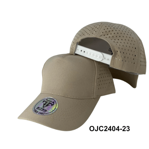 Gorra drill microperforada 5 paneles Beige Ref.OJC2404-23