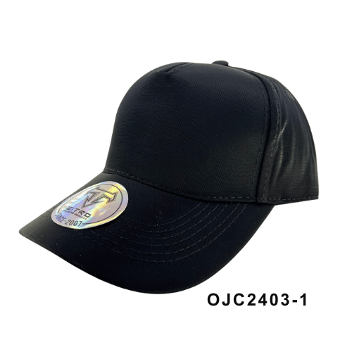 Gorra drill satinada 5 paneles Negro Ref.OJC2403-1