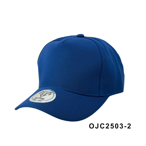 Gorra drill premium tipo escalera 5 paneles Azul Ref.OJC2503-2