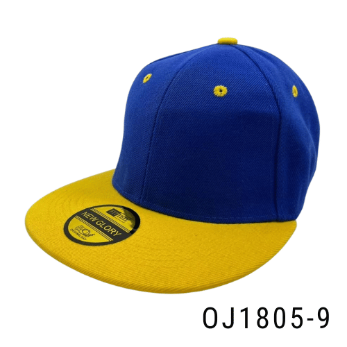 Gorra plana broche metálico Azul-Amarillo Ref.OJ1805-9