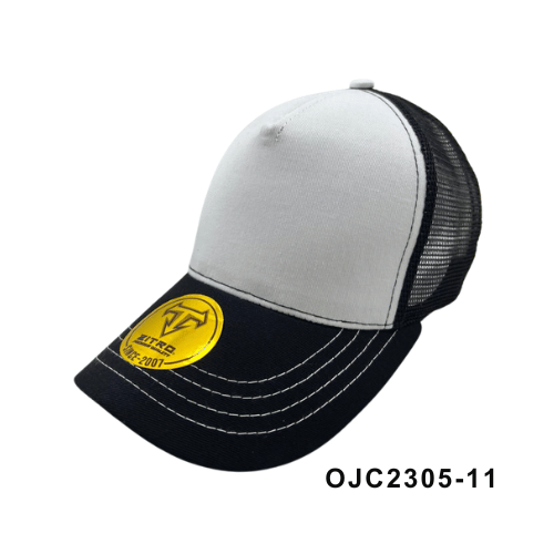 Gorra en drill malla combinada 5 paneles Negro 1 Ref.OJC2305-11