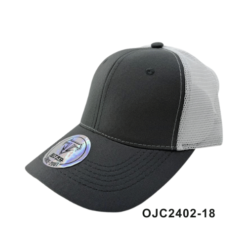 Gorra drill malla 6 paneles Gris 2 Ref.OJC2402-18