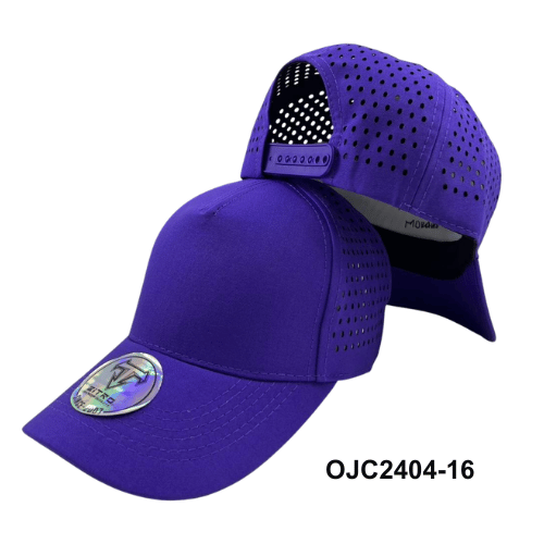 Gorra drill microperforada 5 paneles Azul Ref.OJC2404-16