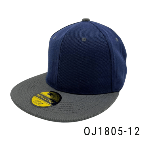 Gorra plana broche metálico Azul-Gris Ref.OJ1805-12
