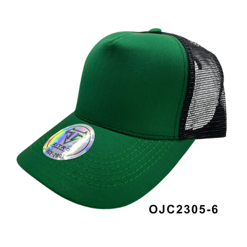 Gorra en drill malla combinada 5 paneles Verdel Ref.OJC2305-6