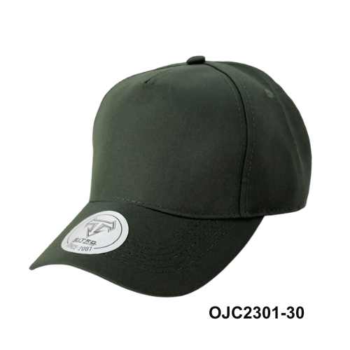 Gorra Drill en lino y algodón 5 paneles Verde 2 Ref.OJC2301-30