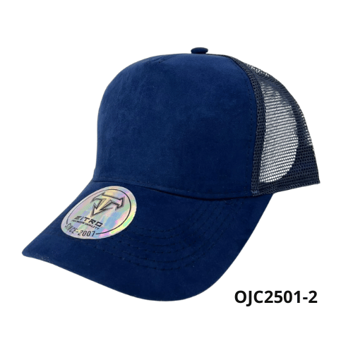 Gorra gamuzada malla 5 paneles Azul Rey 2 Ref.OJC2501-2