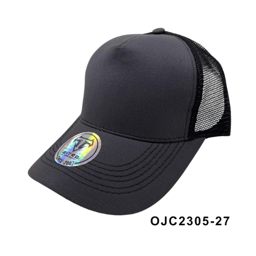 Gorra en drill malla combinada 5 paneles Gris Ratón Ref.OJC2305-27