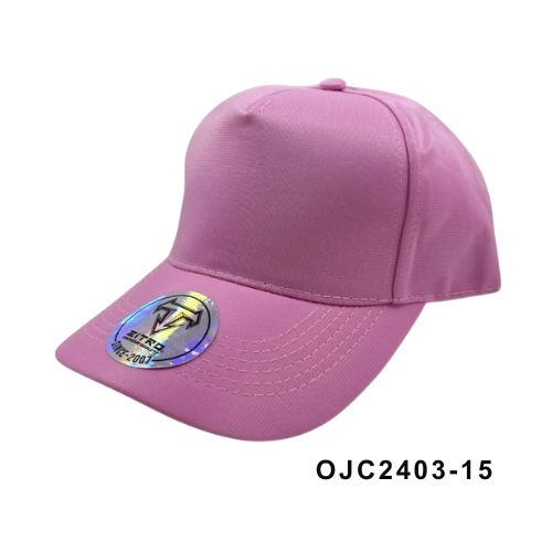 Gorra drill satinada 5 paneles Rosa Ref.OJC2403-15