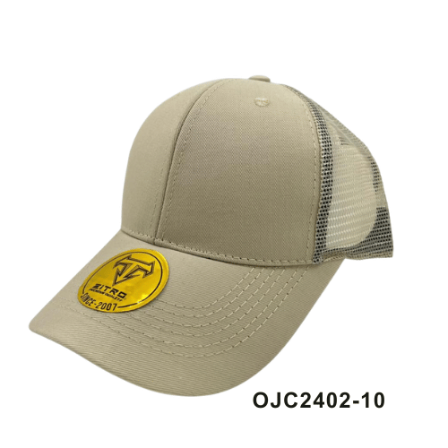 Gorra drill malla 6 paneles Beige Ref.OJC2402-10
