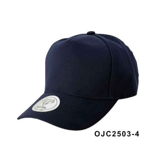 Gorra drill premium tipo escalera 5 paneles Azul Marino Ref.OJC2503-4