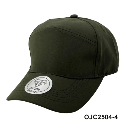 Gorra antifluido corte ciclista 7 paneles Verde Militar Ref.OJC2504-4