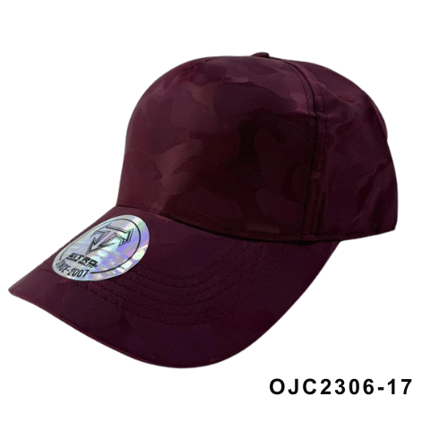 Gorra camuflada ajustable 5 paneles Vinotinto Ref.OJC2306-17
