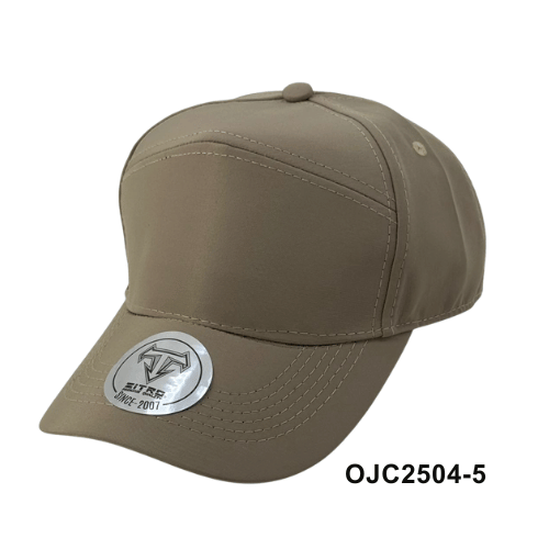 Gorra antifluido corte ciclista 7 paneles Beige Ref.OJC2504-5